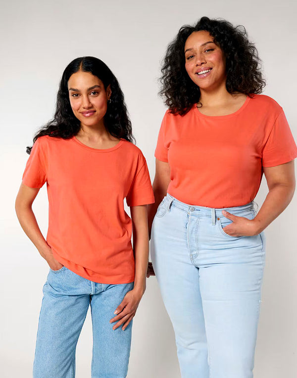 STTW173 Stanley Stella Serena Women's Fiesta Orange T-Shirt Full Body View