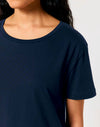 STTW173 Stanley Stella Serena Women's French Navy T-Shirt Closeup View
