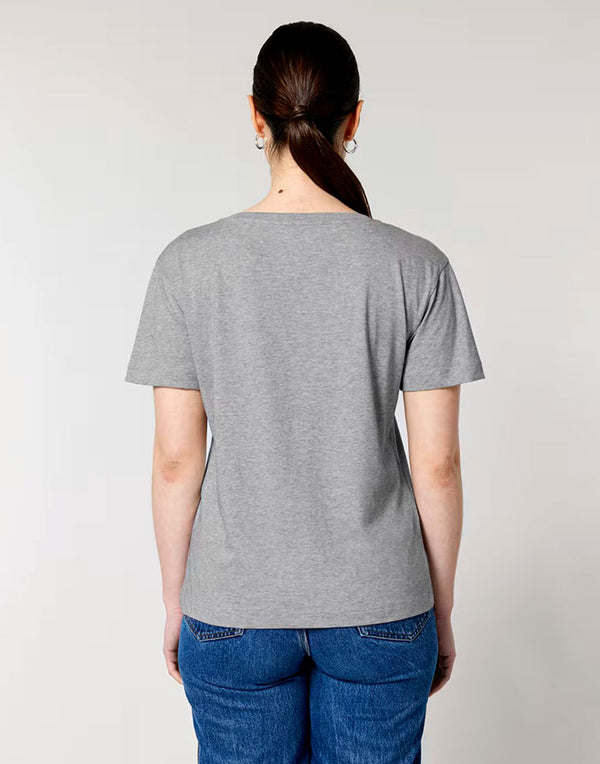 STTW173 Stanley Stella Serena Women's Heather Grey T-Shirt Back View