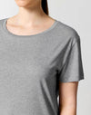 STTW173 Stanley Stella Serena Women's Heather Grey T-Shirt Closeup View
