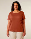 STTW173 Stanley Stella Serena Women's Heritage Brown T-Shirt Front View