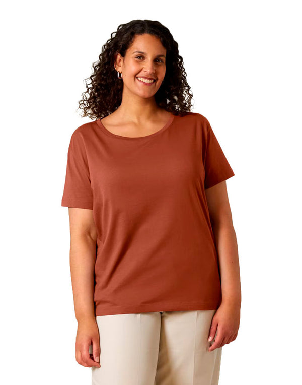 STTW173 Stanley Stella Serena Women's Heritage Brown T-Shirt Front View