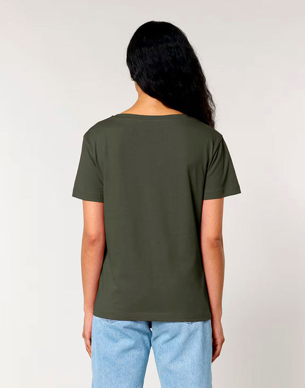 STTW173 Stanley Stella Serena Women's Kharki T-Shirt Back View