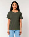 STTW173 Stanley Stella Serena Women's Kharki T-Shirt Front View