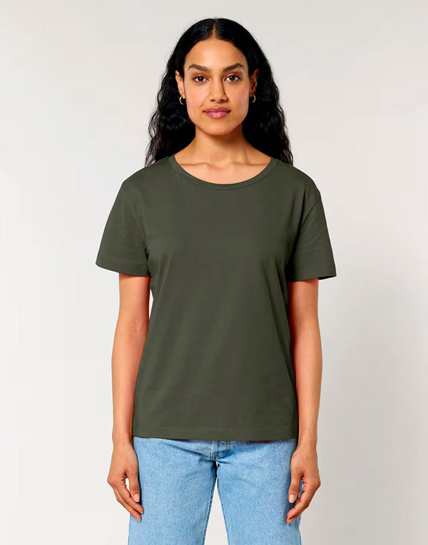 STTW173 Stanley Stella Serena Women's Kharki T-Shirt Front View