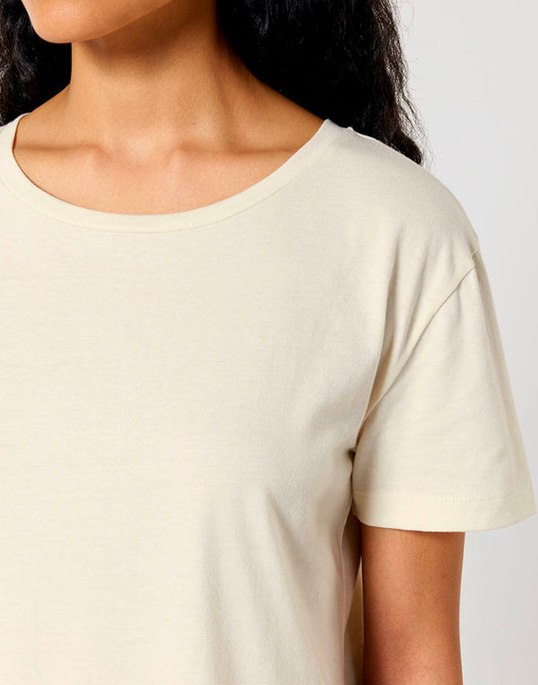 STTW173 Stanley Stella Serena Women's Raw T-Shirt Closeup View