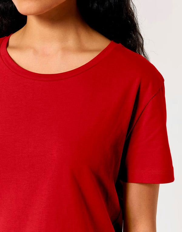 STTW173 Stanley Stella Serena Womens Red T-Shirt Closeup View