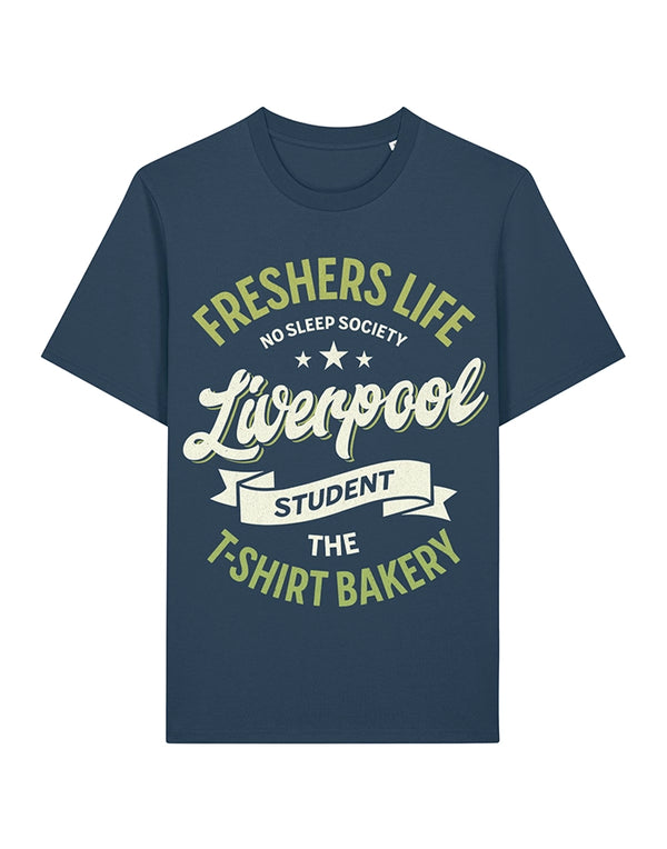Customisable Freshers Life Liverpool – No Sleep Society T-Shirt (TBS005T)