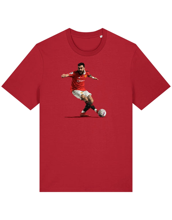 Manchester United t-shirt of Bruno Fernandes Fan T-shirt in Red.