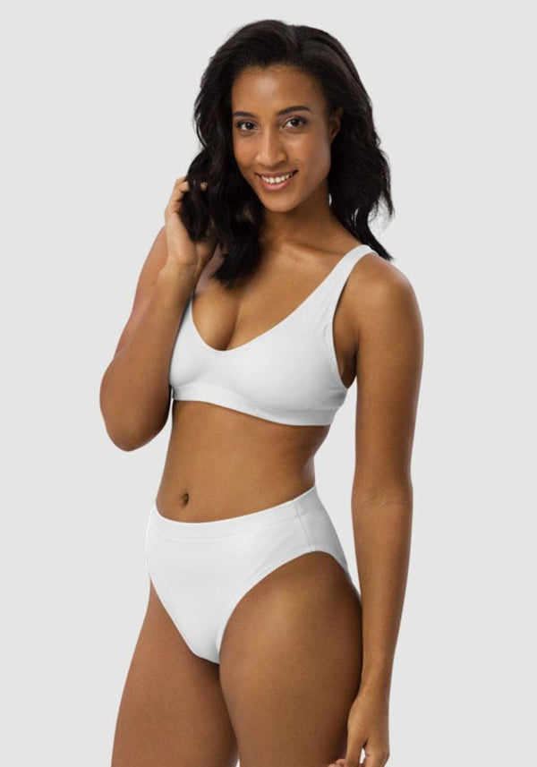 All Over Print Recycled Bikini High Waisted Set