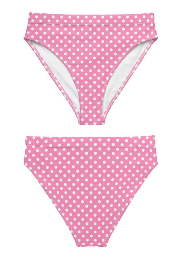 Self-Designed Recycled Polyester High Waist Bikini Bottoms flat