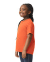64000B Gildan Softstyle kids t-shirt orange side View 