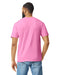 Gildan 64000 mens unisex adult Softstyle t-shirt Azalea pink back