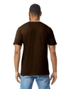 Gildan 64000 mens unisex adult Softstyle t-shirt Dark Chocolate back
