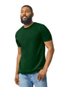 Gildan 64000 mens unisex adult Softstyle t-shirt forest green front