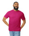 Gildan 64000 mens unisex adult Softstyle t-shirt Heliconia front