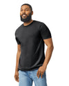 Gildan 64000 mens unisex adult Softstyle t-shirt black front