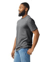Gildan 64000 mens unisex adult Softstyle t-shirt charcoal side View 