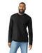 64400 Gildan Softstyle Long Sleeve T-shirt Adult Black Front