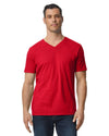 Gildan Softstyle Adult V-Neck T-Shirt (64V00): Red
