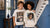 Two children standing indoors, one wearing a white custom kids T-shirt and the other a white photo hoodie.