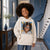 Girl wearing a personalised photo hoodie