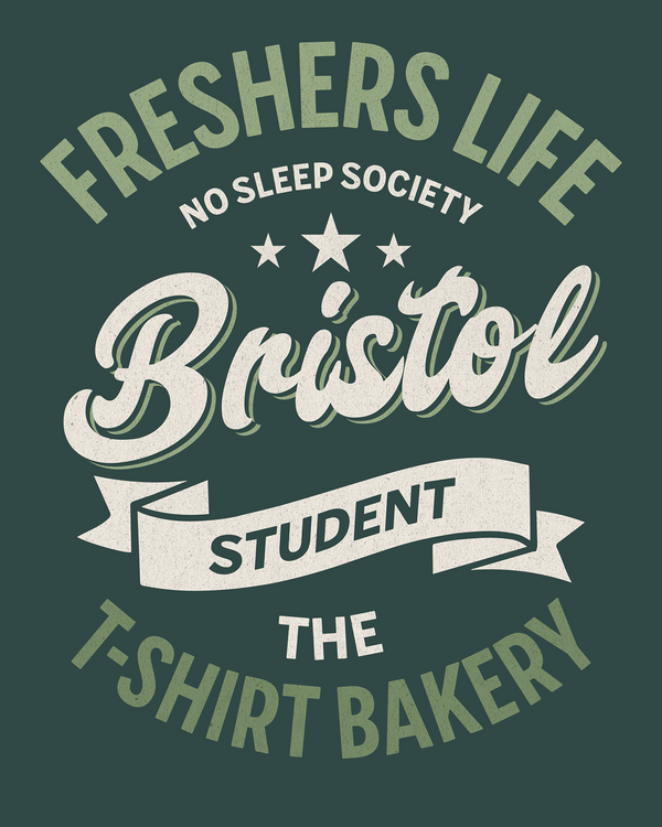 Customisable Freshers Life Bristol – No Sleep Society T-Shirt (TBS011T)