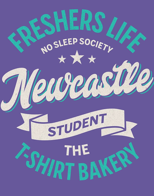Customisable Freshers Life Newcastle – No Sleep Society T-Shirt (TBS010T)