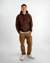 JH001 AWDis College Unisex Chocolate Fudge Brownie Hoodie Men's Full BodyView