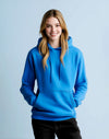 JH001 AWDis College Unisex Sapphire Blue Hoodie Women's Front View