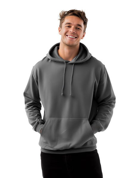 AWDis JustHoods College Hoodie in Steel Grey: JH001 | DTG | XS–3XL