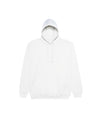 JH001 AWDis College Unisex White Hoodie Flat View