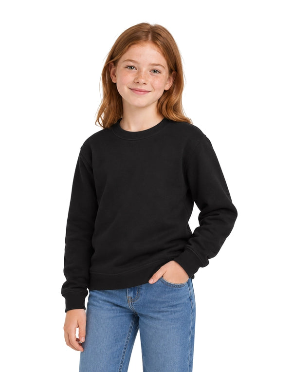 AWDis JustHoods Kids Sweatshirt: Deep Black (JH030J)