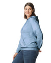 SF500 Gildan Softstyle Adult Hoodie Blue Stone Side View