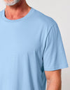 STTU169 Stanley Stella Creator 2.0 T-shirt in Blue Soul Closeup Front View