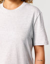 STTU169 Stanley Stella Creator 2.0 T-shirt in Cool Heather Grey Close-up Front View