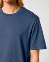STTU169 Stanley Stella Creator 2.0 T-shirt in Heather Blue Close-up Front View