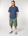 STTU169 Stanley Stella Creator 2.0 T-shirt in Heather Blue Women's Full Body Front View