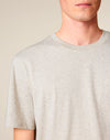 STTU169 Stanley Stella Creator 2.0 T-shirt in Heather Haze Close-up Front View