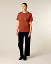 STTU169 Stanley Stella Creator 2.0 T-shirt in Heritage Brown Women's Full Body Front View