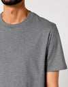 STTU169 Stanley Stella Creator 2.0 T-shirt in Mid Heather Grey Close-up Front View