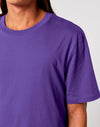 STTU169 Stanley Stella Creator 2.0 T-shirt in Purple Love Close-up Front View