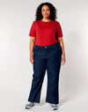 STTU169 Stanley Stella Creator 2.0 T-shirt in Red Women's Full Body Front View