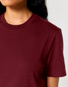 STTU169 Stanley Stella Creator 2.0 T-shirt in Burgundy Close-up Front View