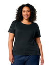 STTW173 Stanley Stella Serena Women's Black Plus Size T-Shirt Front View