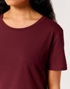 STTW173 Stanley Stella Serena Women's Burgundy T-Shirt Closeup View