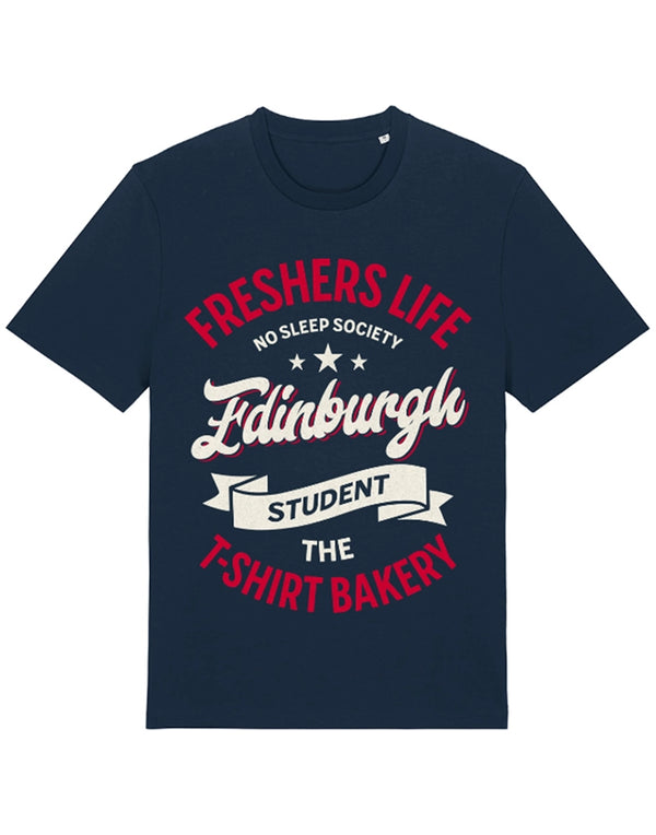 Customisable Freshers Life Edinburgh – No Sleep Society T-Shirt (TBS003T)