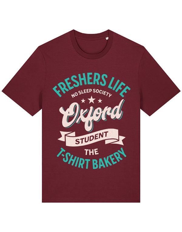Customisable Freshers Life Oxford – No Sleep Society T-Shirt (TBS001T)