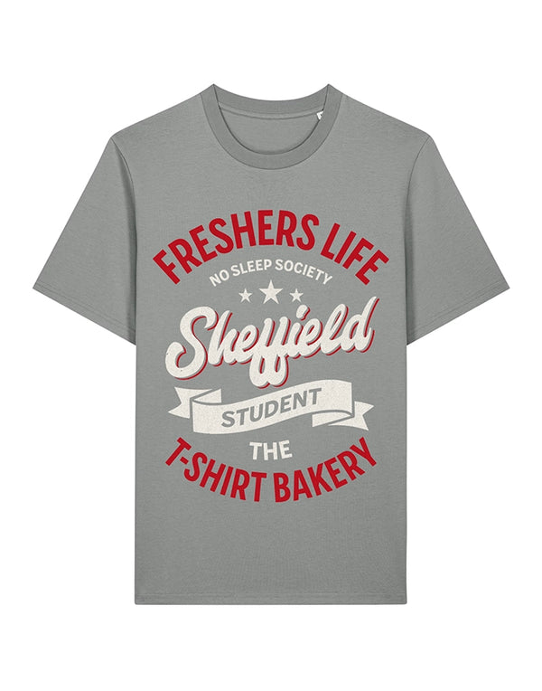 Customisable Freshers Life Sheffield – No Sleep Society T-Shirt (TBS009T)