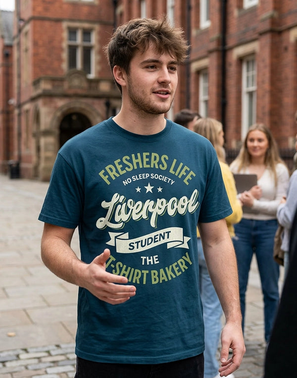 Customisable Freshers Life Liverpool – No Sleep Society T-Shirt (TBS005T)